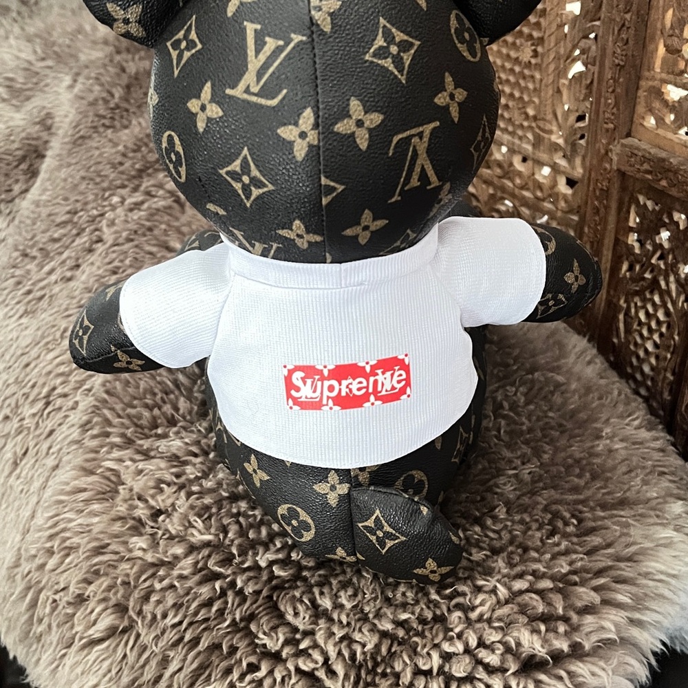 Handsome Monogram Bear with White and Red Accents - Picture 7 of 7